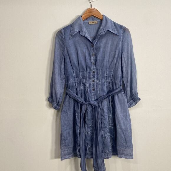 Saga Blouse Lightweight Cotton Silk Boho Beachy Size 0 - Picture 5 of 11